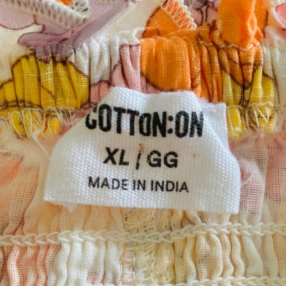 COTTON ON 70s floral shirred bodycon mini dress elastic 100% plastic! - Picture 9 of 10